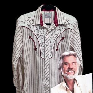 Kenny Rogers Vintage 80s  Western Collection by Karman Pearl Snap Up Shirt SZ L